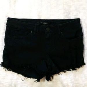 Angel Kiss Black fringed shorts